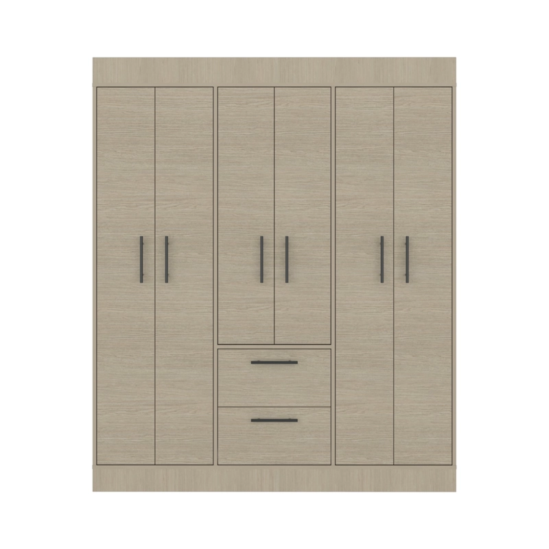 CLOSET 4 PUERTAS 2 CAJONES 150 VM CARTAGENA Y WENGUE 177,9X150,3X50,4 CM - 2