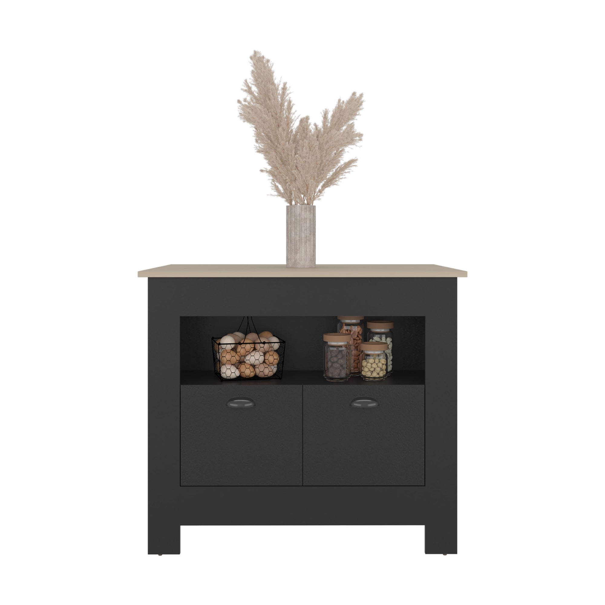 ISLA DE COCINA 2 PUERTAS ARLET CARTAGENA Y WENGUE 89,9X103X70 CM - 4