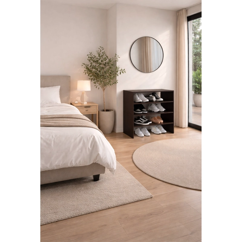 MODULO ZAPATERO Z-72 APILABLE 4 NIVELES NEGRO - 1