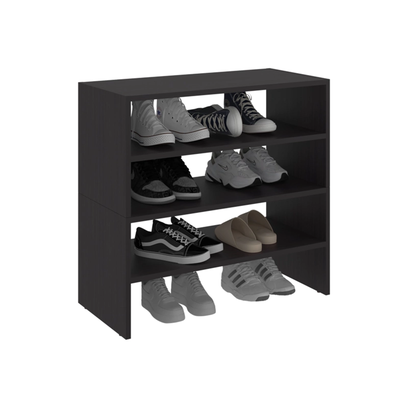 MODULO ZAPATERO Z-72 APILABLE 4 NIVELES NEGRO - 3