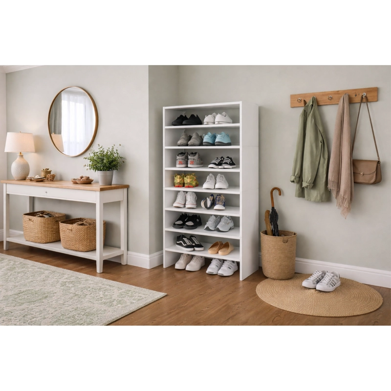 MODULO ZAPATERO Z-72 APILABLE 8 NIVELES BLANCO - 1