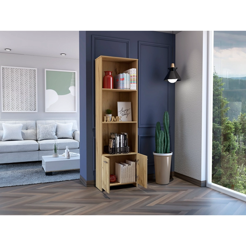 BIBLIOTECA 2 PUERTAS LISA EASY 181,5X55,1X27 CM DUNA - 6