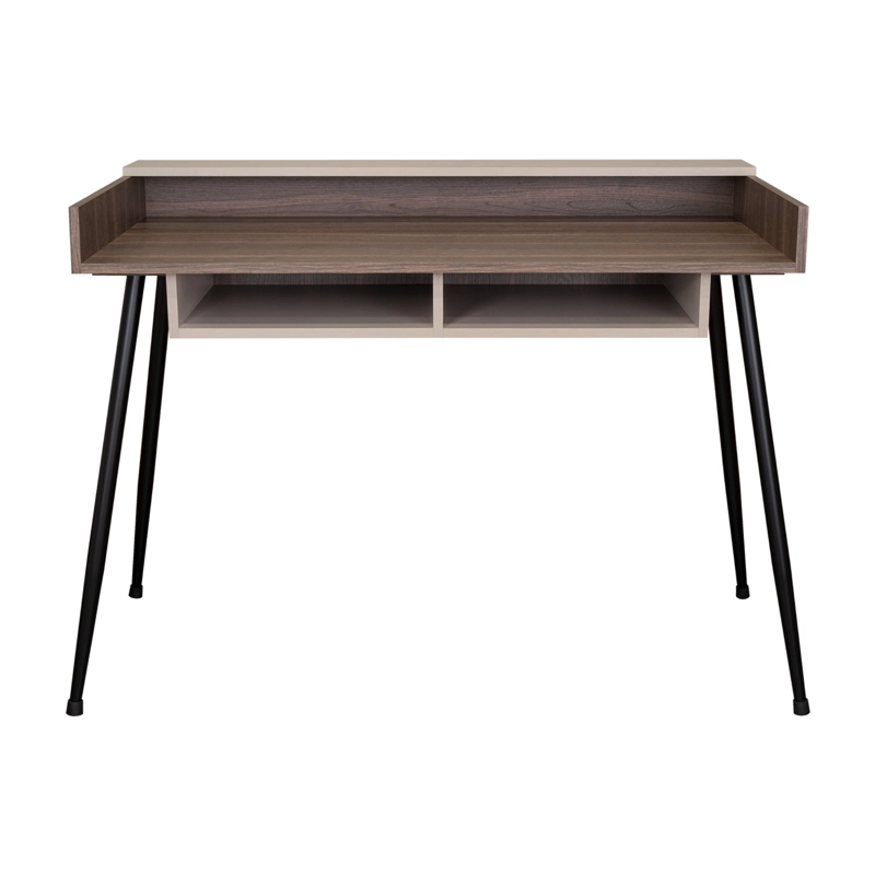 ESCRITORIO RECTO MARLOW 82,6X116,6X55 CM COÑAC Y TAUPE - 3