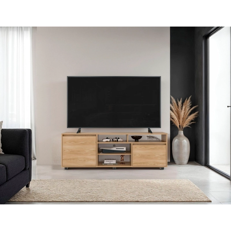 RACK TV70' PINO 2 PUERTAS 55,0X160,0X35,2 CM FRESNO EUROPEO - 1