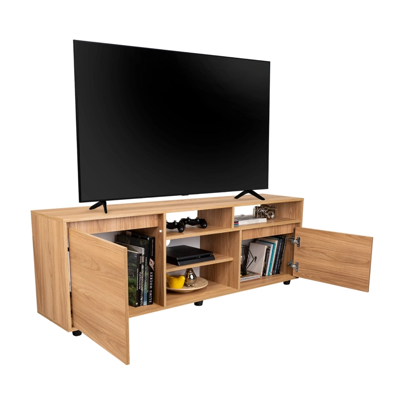 RACK TV70' PINO 2 PUERTAS 55,0X160,0X35,2 CM FRESNO EUROPEO - 4