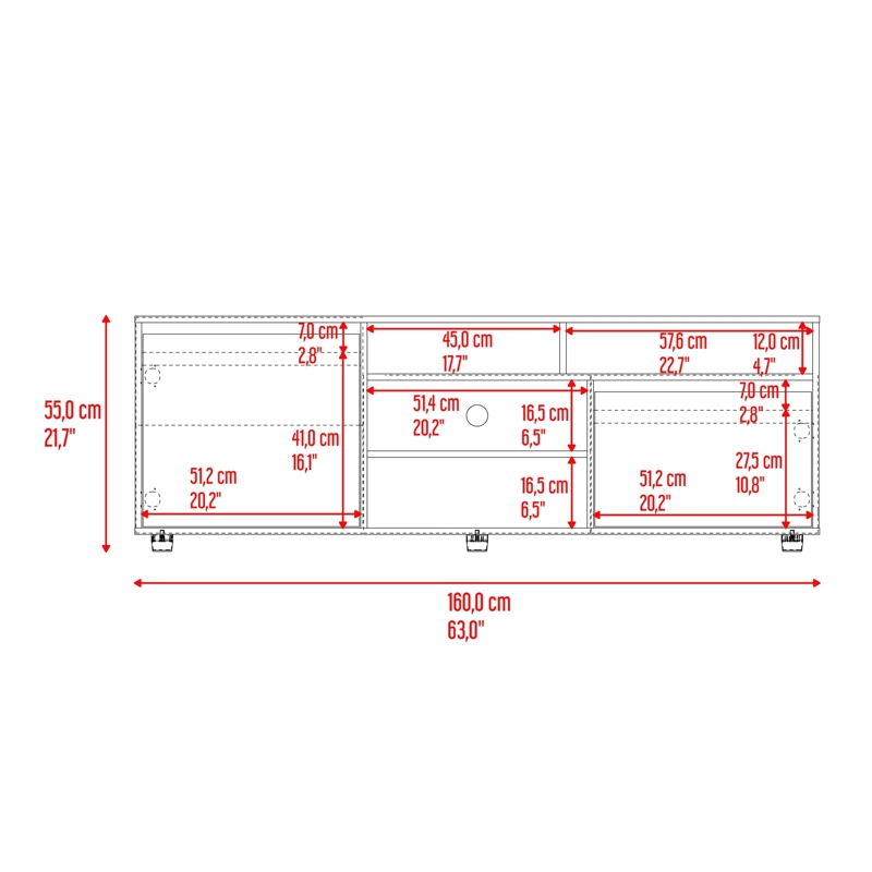 RACK TV70' PINO 2 PUERTAS 55,0X160,0X35,2 CM FRESNO EUROPEO - 8
