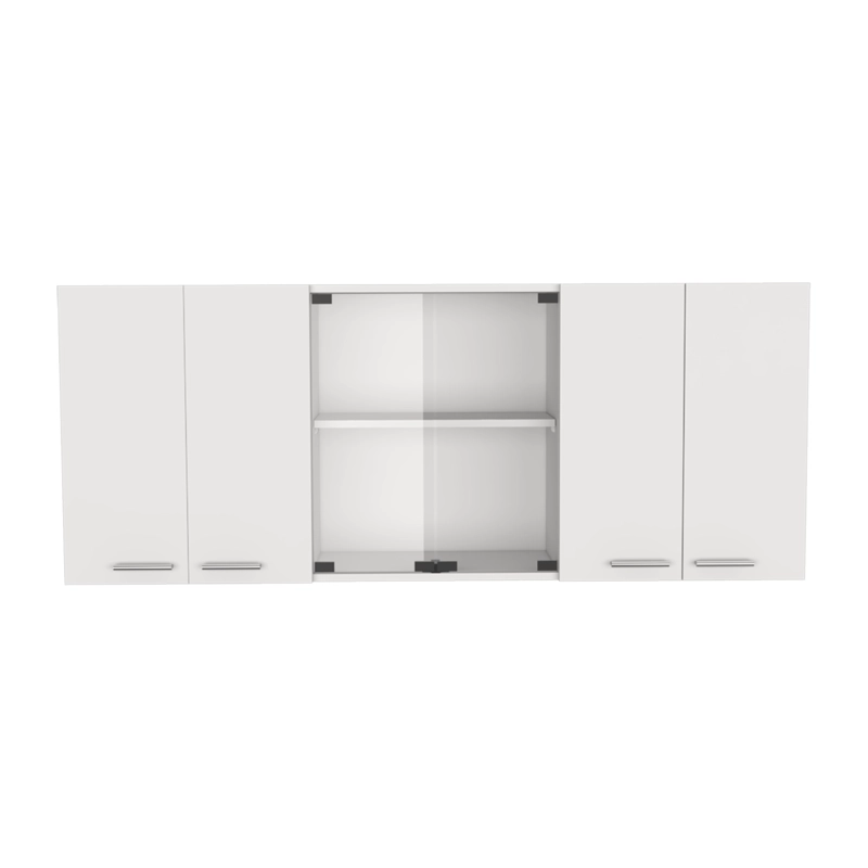 MUEBLE SUPERIOR COCINA 4 PUERTAS 2 VIDRIO 60X150X31,5 CM BLANCO - 3