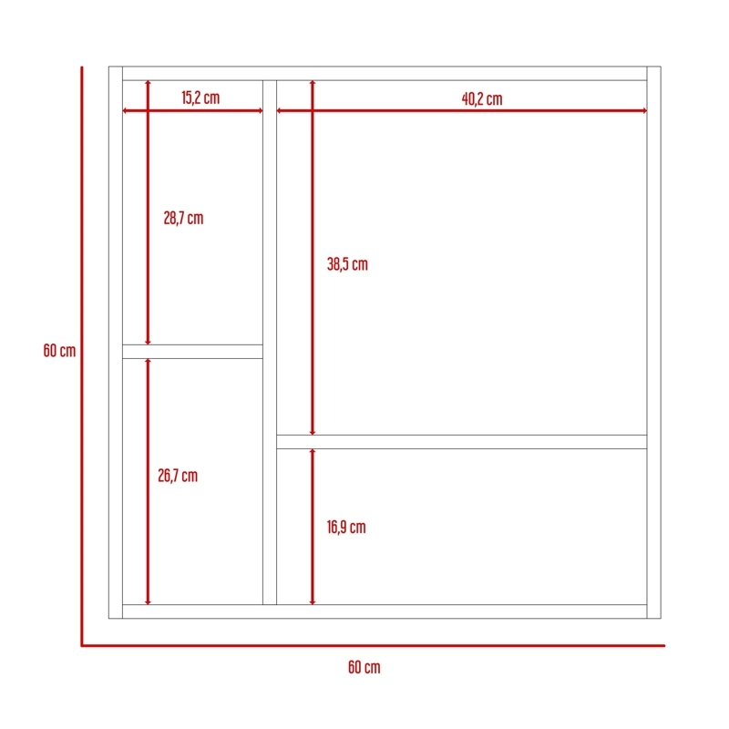 GABINETE DE BAÑO SINES 60X60X14,9 CM BLANCO MQZ - 8