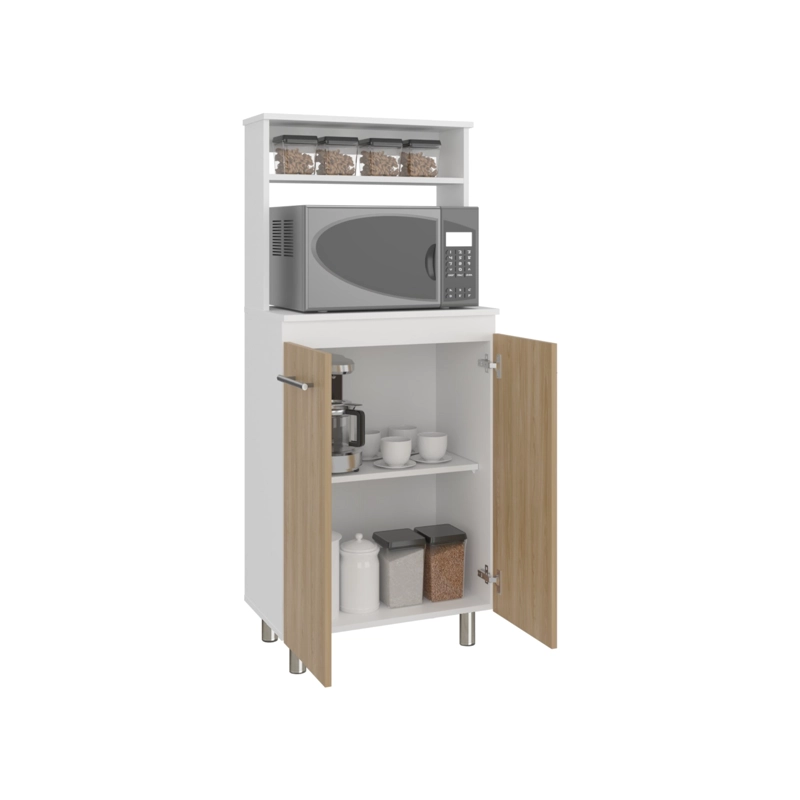 MUEBLE MICROONDAS SEDONA 140X60X35,3 CM BLANCO MQZ Y FRESNO EUROPEO - 4