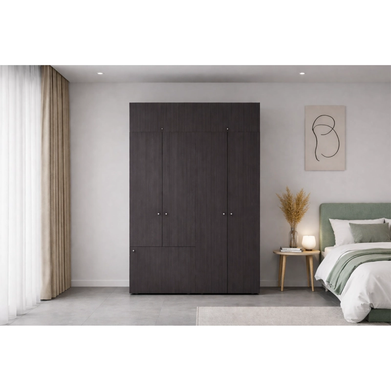 COMBO CLOSET 7 PUERTAS + MODULO SUPERIOR DREAMS WENGUE 200,0X120,0X40,2 CM - 1