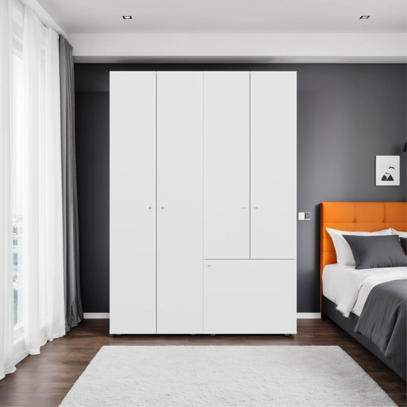 COMBO CLOSET 5 PUERTAS CON COLGADOR DREAMS BLANCO 170,0X120,0X40,2 CM - 1