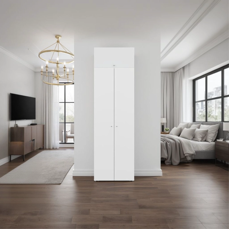 COMBO CLOSET 3 PUERTAS CON COLGADOR + MODULO SUPERIOR DREAMS BLANCO 200,0X60,0X40,2 CM - 1