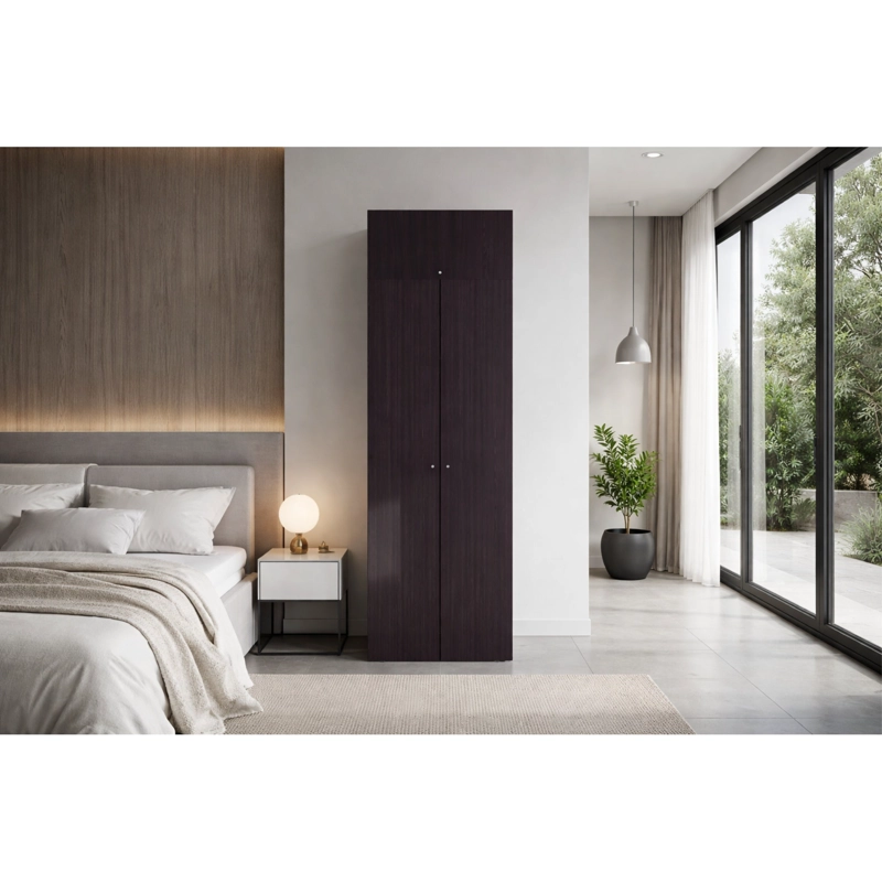 COMBO CLOSET 3 PUERTAS CON COLGADOR + MODULO SUPERIOR DREAMS WENGUE 200,0X60,0X40,2 CM