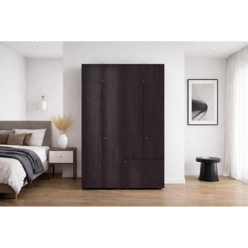 COMBO CLOSET 7 PUERTAS CON COLGADOR + MODULO SUPERIOR DREAMS WENGUE 200,0X120,0X40,2 CM - 1