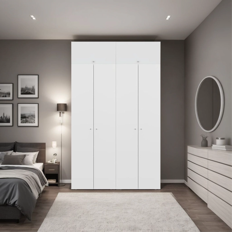 COMBO CLOSET 6 PUERTAS + MODULO SUPERIOR DREAMS BLANCO 200,0X120,0X40,2 CM - 1