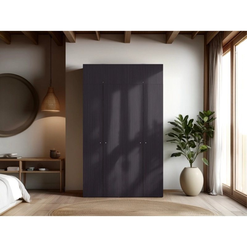 COMBO CLOSET 6 PUERTAS + MODULO SUPERIOR DREAMS WENGUE 200,0X120,0X40,2 CM - 9