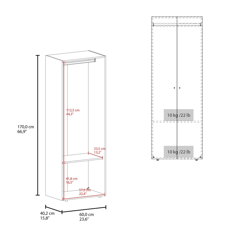 COMBO CLOSET 4 PUERTAS DREAMS WENGUE 170,0X120,0X40,2 CM - 8