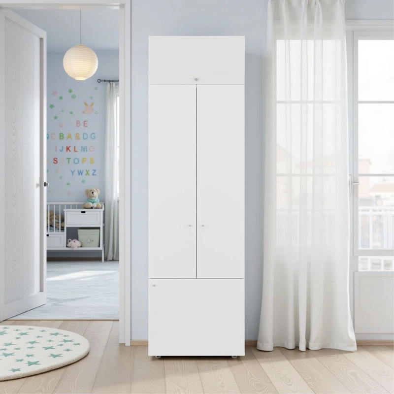 COMBO CLOSET 4 PUERTAS + MODULO SUPERIOR DREAMS BLANCO 200,0X60,0X40,2 CM - 1
