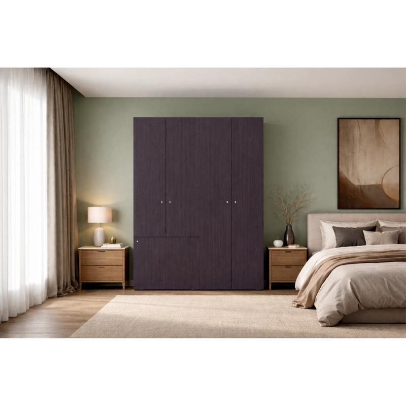 COMBO CLOSET 5 PUERTAS CON COLGADOR DREAMS WENGUE 170,0X120,0X40,2 CM - 1