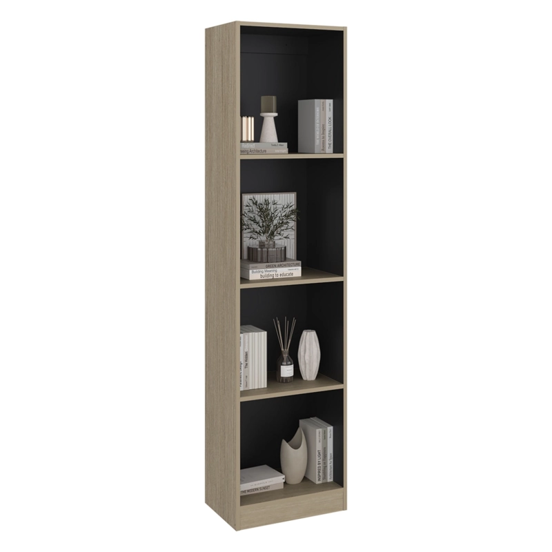 ESTANTE 4 NIVELES HOME-E2 CARTAGENA Y WENGUE 180,6X45,0X29,9 CM - 2