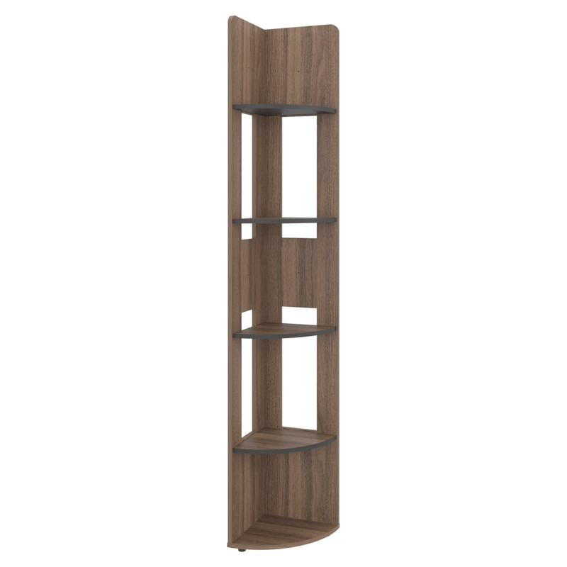 ESTANTE ESQUINERO HOME-E7 AVELLANA Y WENGUE 180,6X30,0X30,0 CM - 4
