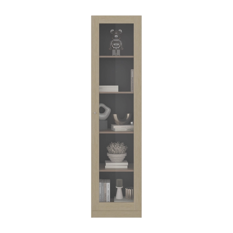 ESTANTE VITRINA 1 PUERTA HOME-E6 CARTAGENA Y WENGUE 180,6X45,0X31,3 CM - 2