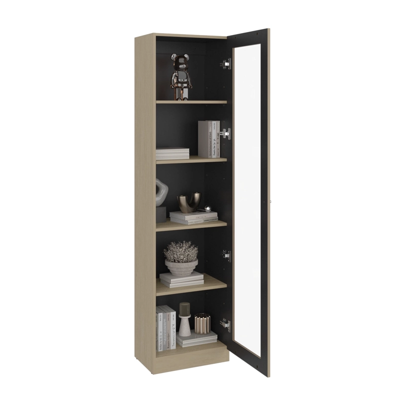 ESTANTE VITRINA 1 PUERTA HOME-E6 CARTAGENA Y WENGUE 180,6X45,0X31,3 CM - 3