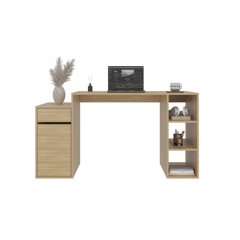 ESCRITORIO RECTO ALMA 1 CAJON 1 PUERTA  75,6X143,5X52 CM DUNA - 3