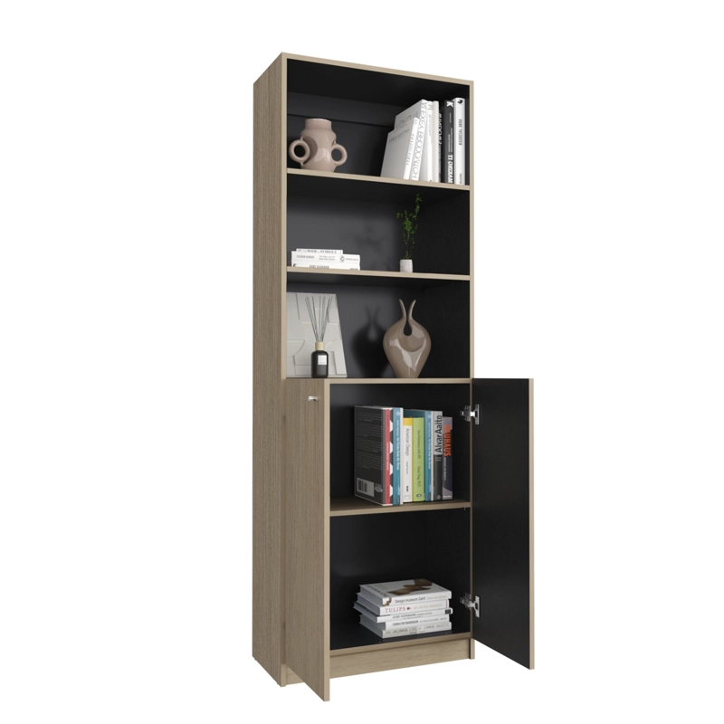 ESTANTE 2 PUERTAS HOME-E4 CARTAGENA Y WENGUE 180,6X62,9X31,4 CM - 2