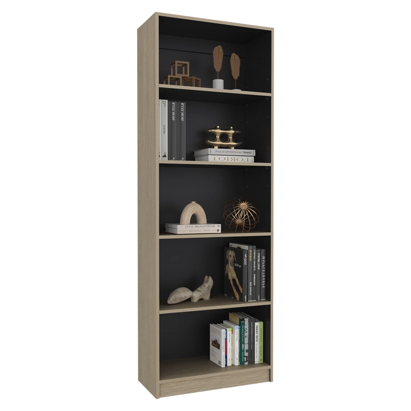 ESTANTE 5 NIVELES HOME-E3 CARTAGENA Y WENGUE 180,6X62,8X29,9 CM - 2