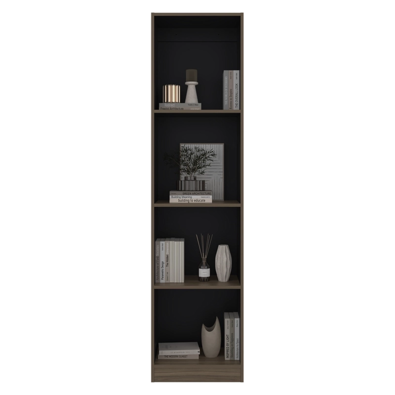 ESTANTE 4 NIVELES HOME-E2 AVELLANA Y WENGUE 180,6X45,0X29,9 CM - 3