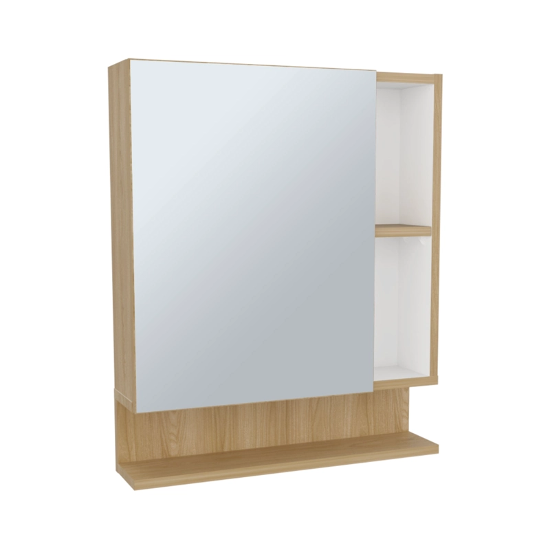 BOTIQUIN 1 PUERTA CON ESPEJO CHLOE 61,6X51,2X12,4 CM FRESNO Y BLANCO - 3