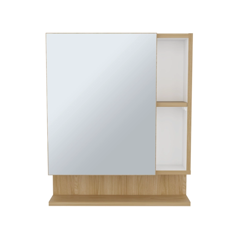 BOTIQUIN 1 PUERTA CON ESPEJO CHLOE 61,6X51,2X12,4 CM FRESNO Y BLANCO - 4