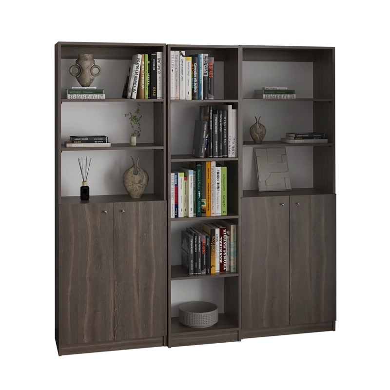 SET X3 ESTANTES 15 NIVELES 4 PUERTAS HOME E 180,6X31,4X107,9 CM MILAN - 2