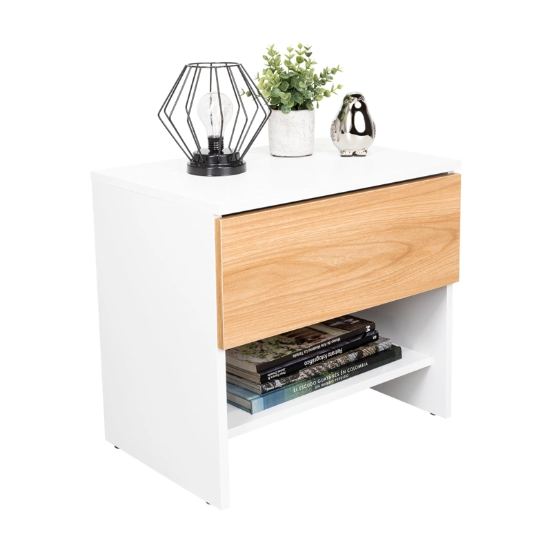 VELADOR 1 CAJON DASSEL BLANCO Y FRESNO 46,6X50,0X35,0 CM - 5