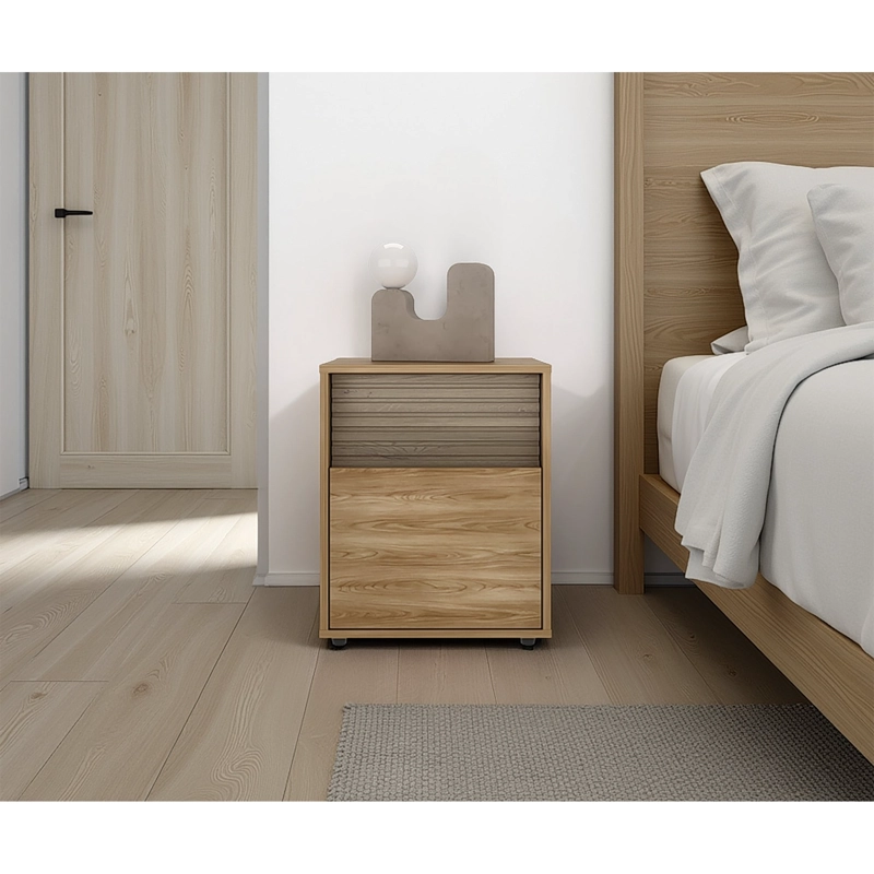 VELADOR 1 CAJON 1 PUERTA WANDA FRESNO 52X42,6X37,6 CM - 1