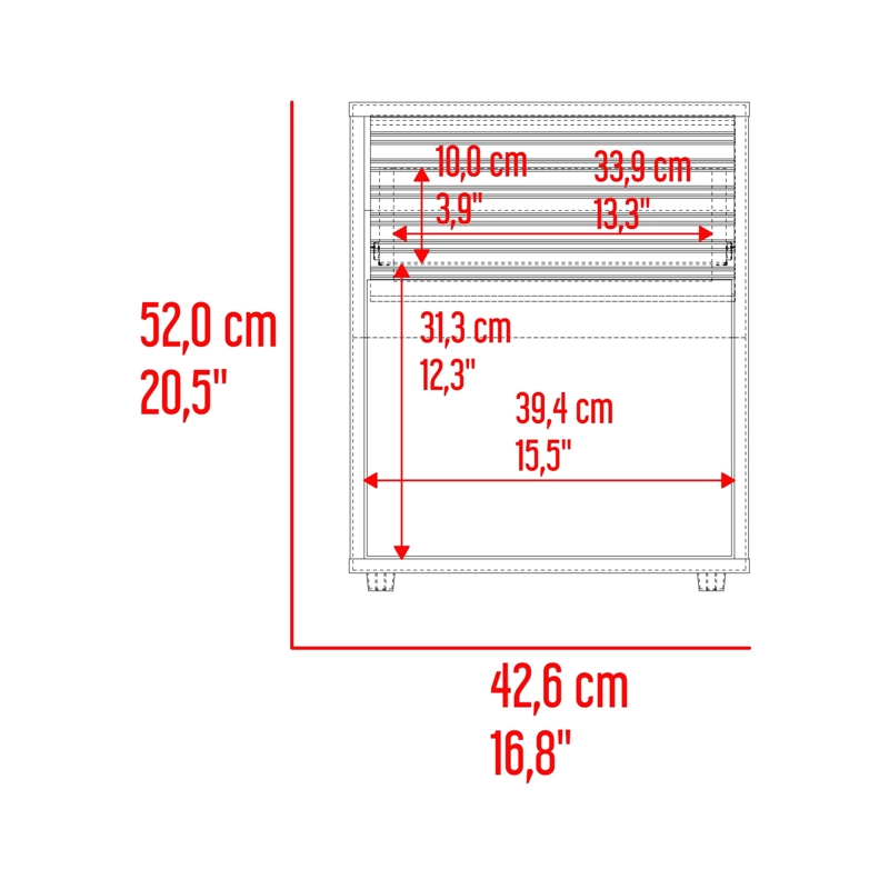 VELADOR 1 CAJON 1 PUERTA WANDA FRESNO 52X42,6X37,6 CM - 9