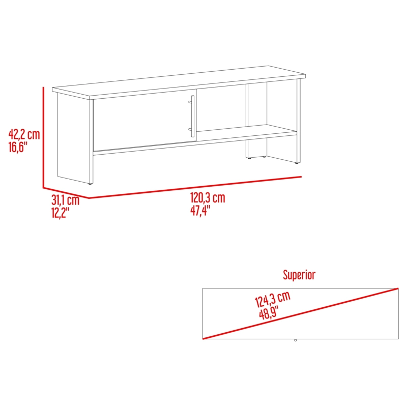RACK TV60' NAVIA 1 PUERTA FRESNO 42,2X120,3X31,1 CM - 7