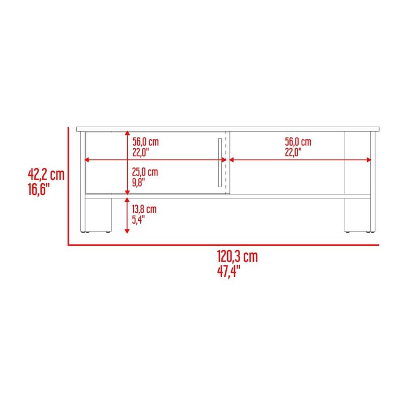RACK TV60' NAVIA 1 PUERTA FRESNO 42,2X120,3X31,1 CM - 8