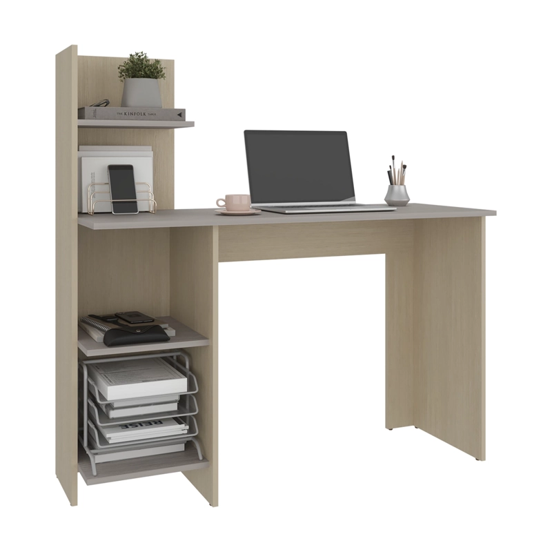 ESCRITORIO RECTO CON BIBLIOTECA OFFICE CARTAGENA Y POSITANO 120,6X120X45 CM - 4