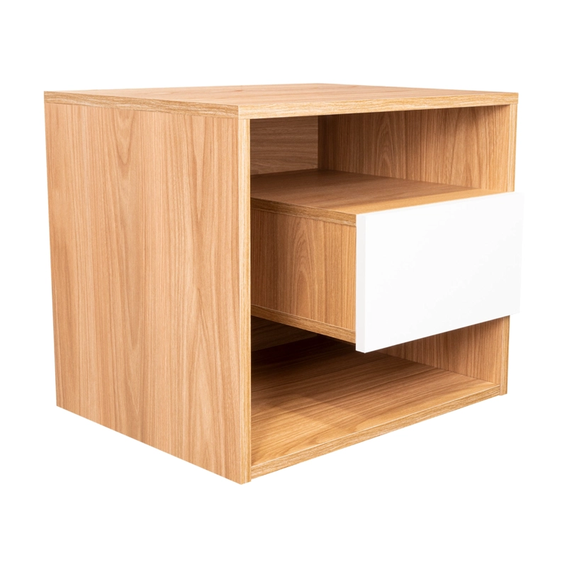 VELADOR 1 CAJON BUD FRESNO Y BLANCO 43X50X41,5 CM - 3