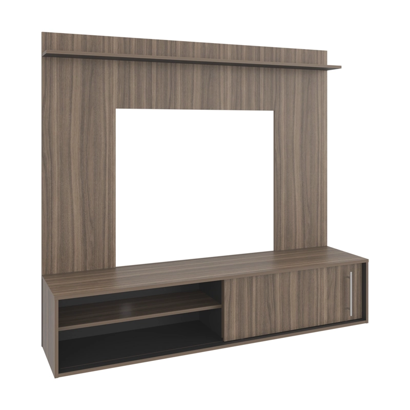 PANEL TV60' BIGAF 1 PUERTA CORREDIZA AVELLANA Y WENGUE 145,6X160,0X38,0 CM - 3