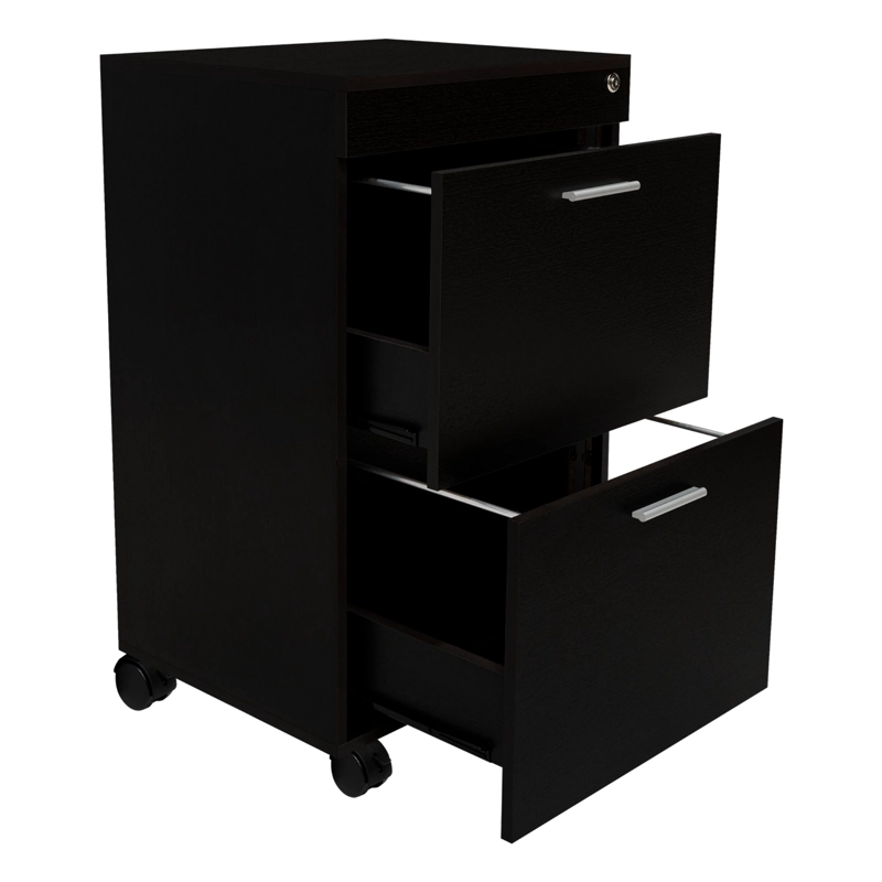 CAJONERA BAJA CON RUEDAS 2 CAJONES ANDES WENGUE 82,4X49,5X45CM - 4