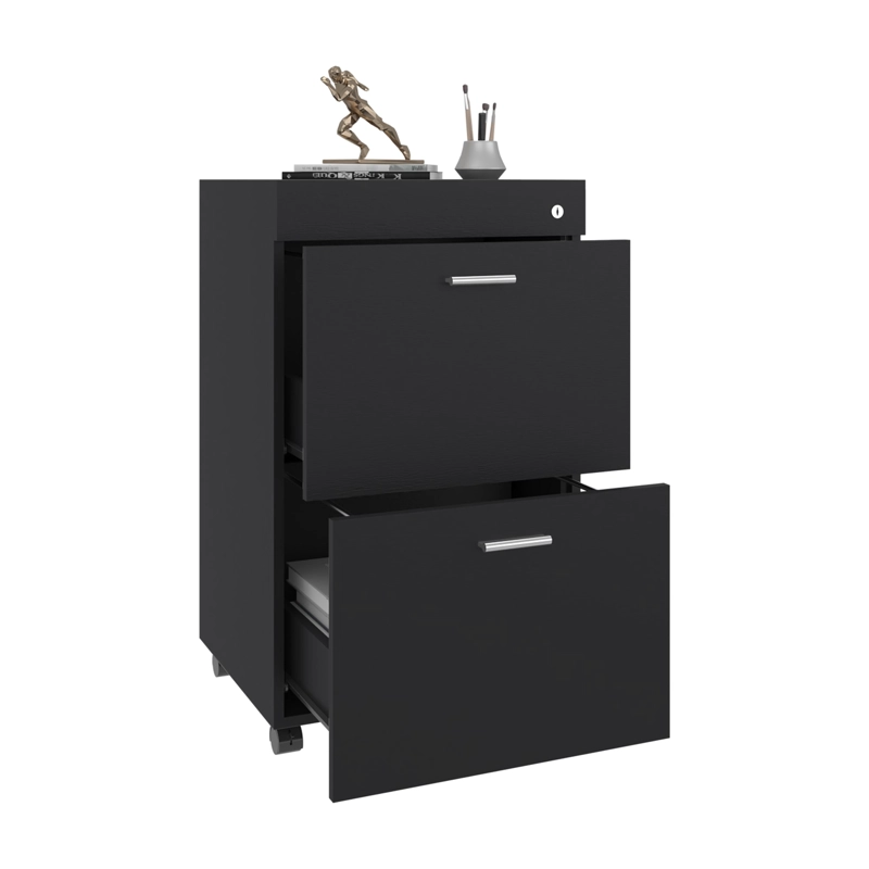 CAJONERA BAJA CON RUEDAS 2 CAJONES ANDES WENGUE 82,4X49,5X45CM - 6