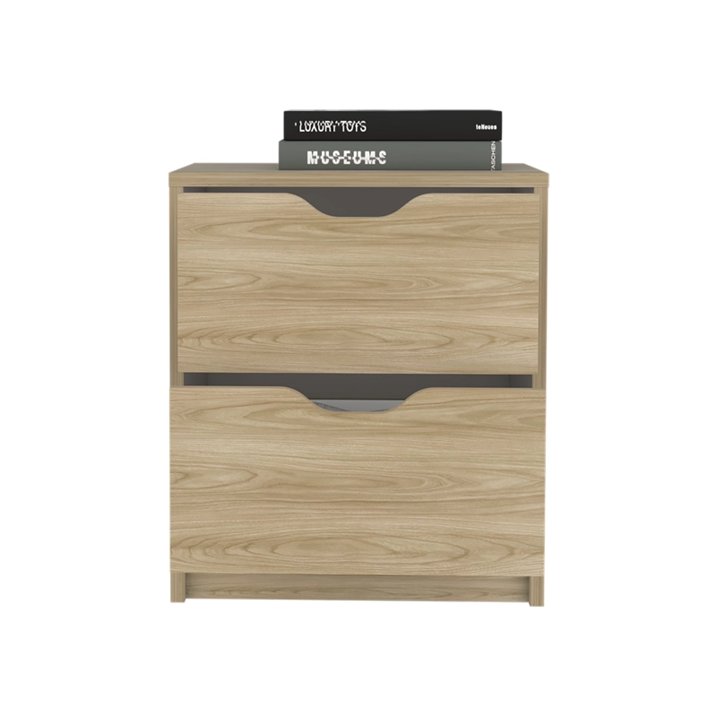 VELADOR 2 CAJONES BASILEA DUNA Y BLANCO 48X41X36,3 CM - 6