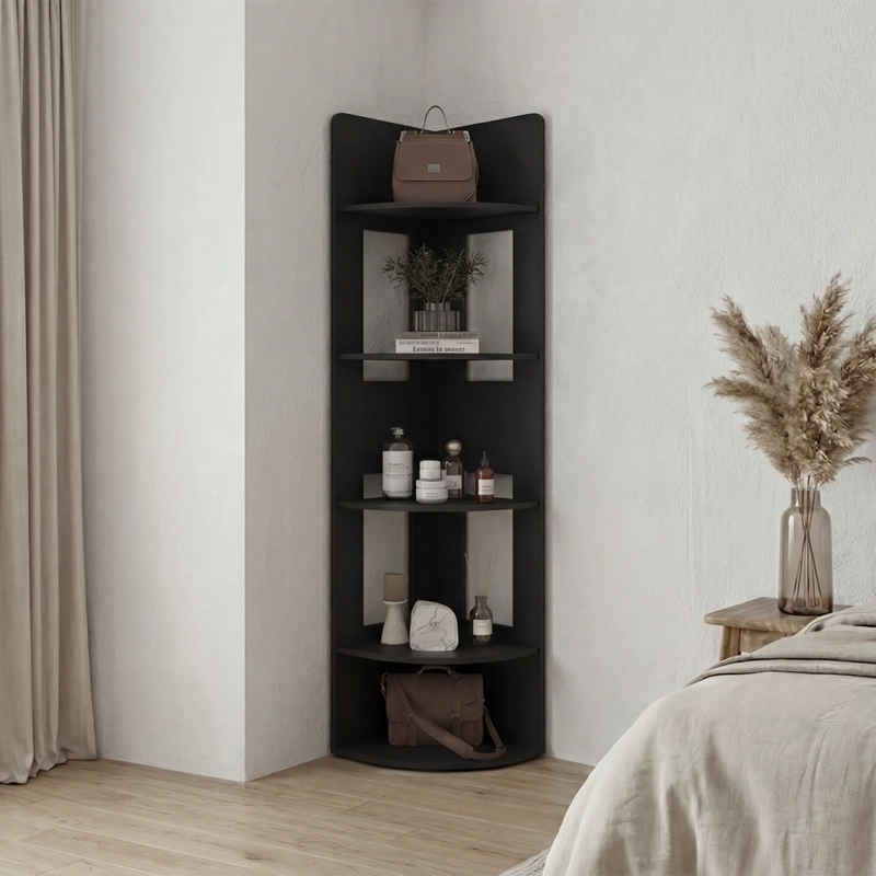 BIBLIOTECA ESQUINERA TUHOME DREAMS WENGUE 170,0X40,0X40,0 CM - 1