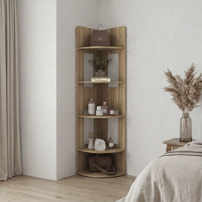BIBLIOTECA ESQUINERA TUHOME DREAMS WENGUE 170,0X40,0X40,0 CM - 1