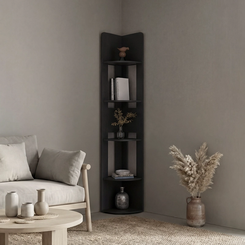 ESTANTE ESQUINERO HOME-E7 MILAN Y BLANCO 180,6X30X30 CM - 1