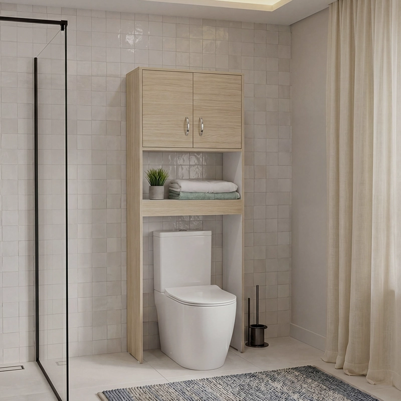 ESTANTE WC 2 PUERTAS SIENA CARTAGENA Y BLANCO 160,0X63,1X25,1 CM - 2