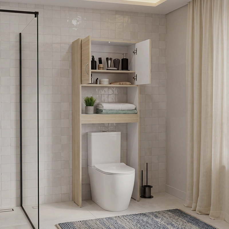 ESTANTE WC 2 PUERTAS SIENA CARTAGENA Y BLANCO 160,0X63,1X25,1 CM - 3